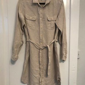 EUC Billy Reid Natural Linen Shirt Dress